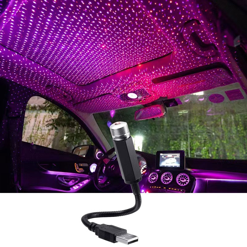 USB Star Projector Night Light, Adjustable Romantic Starry Sky Projector  Car Light, Portable Atmosphere Decorative Auto Roof Light for Bedroom, Car
